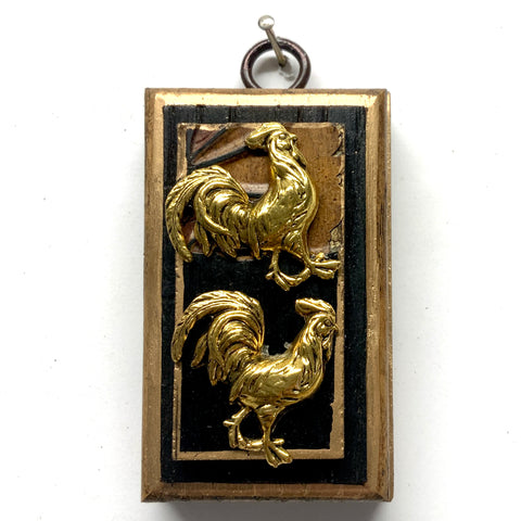 Bourbon Barrel Frame with Roosters on Coromandel (2