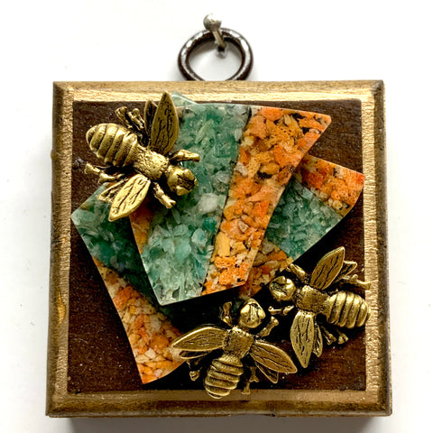 Wooden Frame with Napoleonic Bees (2.5