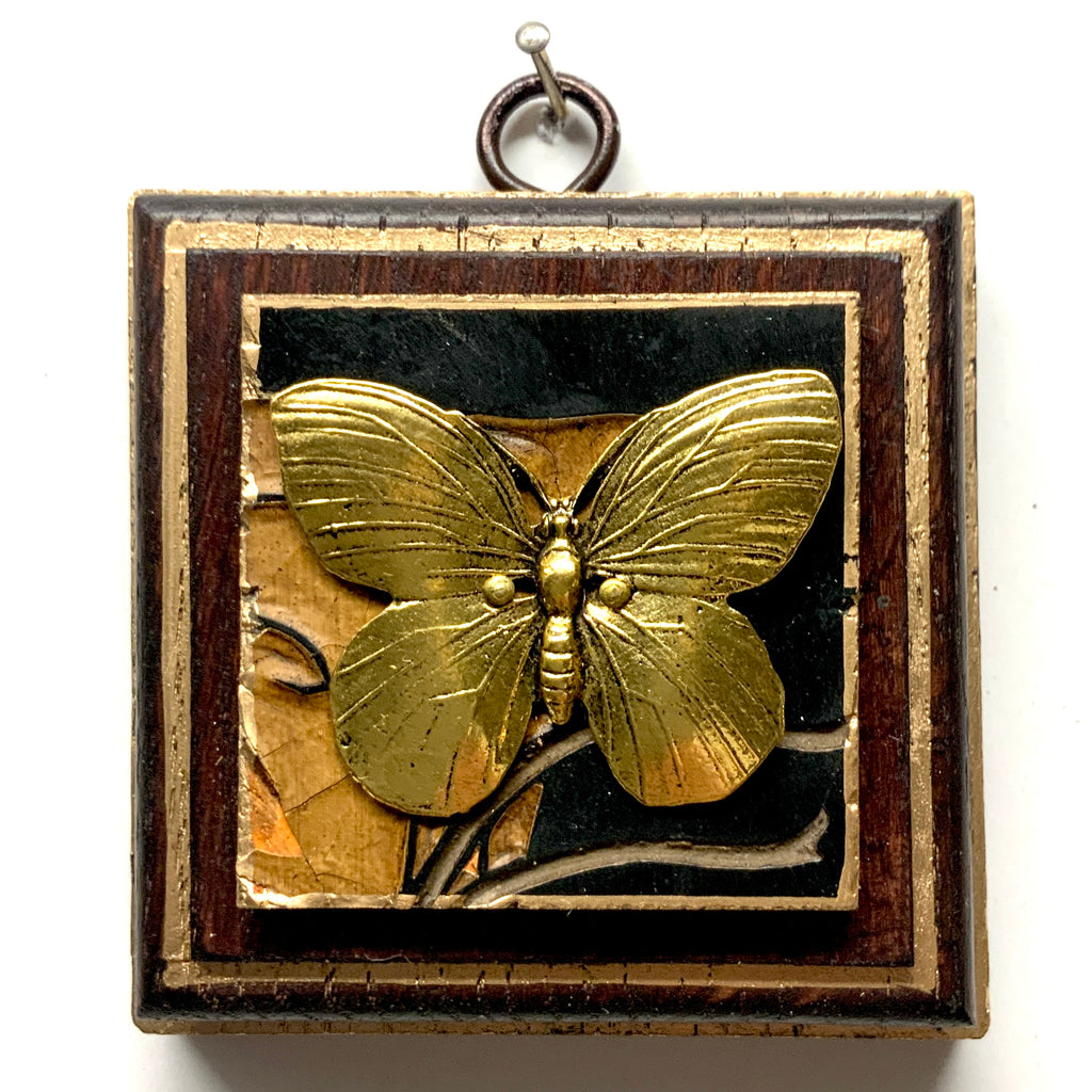 Wooden Frame with Butterfly on Coromandel (3.25