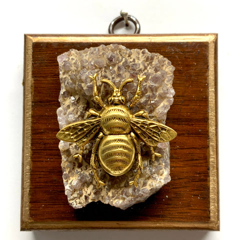 Wooden Frame with Grande Bee on Stone (3.25