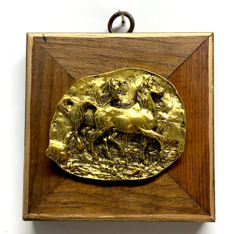 Wooden Frame with Horses (3.75