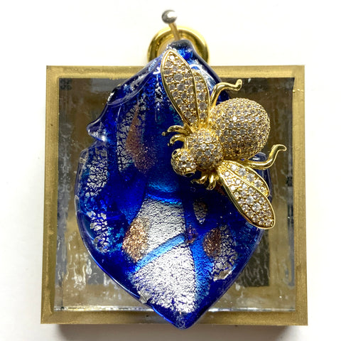 Acrylic Frame with Sparkle Bee on Glass / Slight Imperfections (2