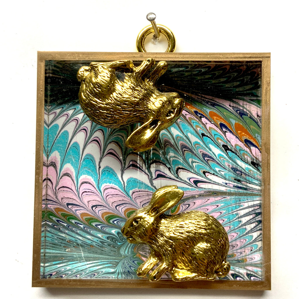 Acrylic Frame with Bunnies / Slight Imperfections (3