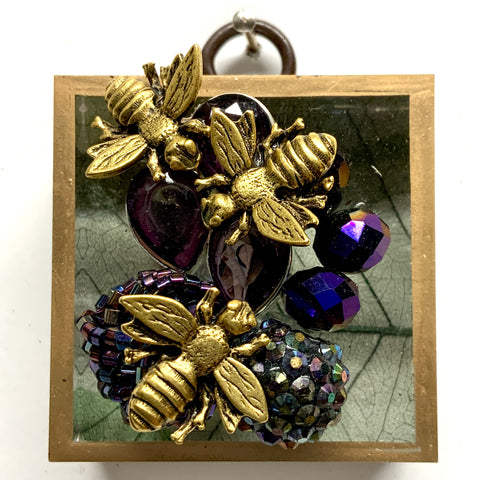 Acrylic Frame with Napoleonic Bees on Brooch / Slight Imperfections (2