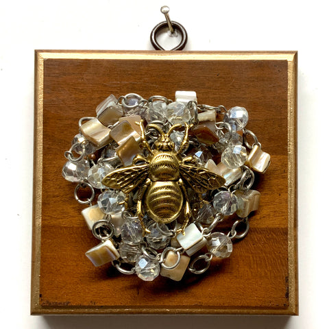 Wooden Frame with Grande Bee on Necklace (4