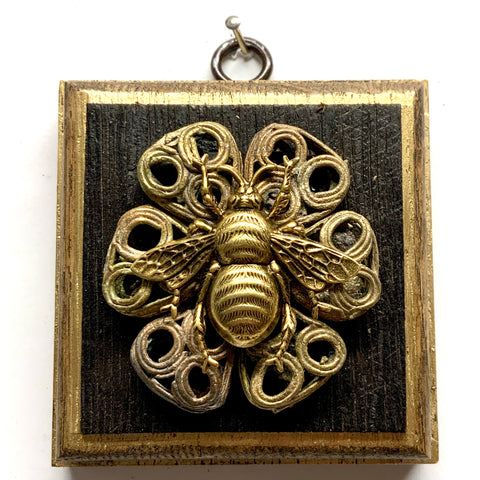 Bourbon Barrel Frame with Grande Bee on Beads (3.25