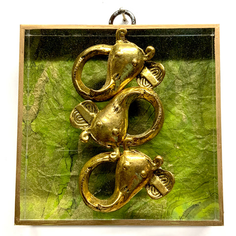 Acrylic Frame with Fish on Marbled Paper / Slight Imperfections (4