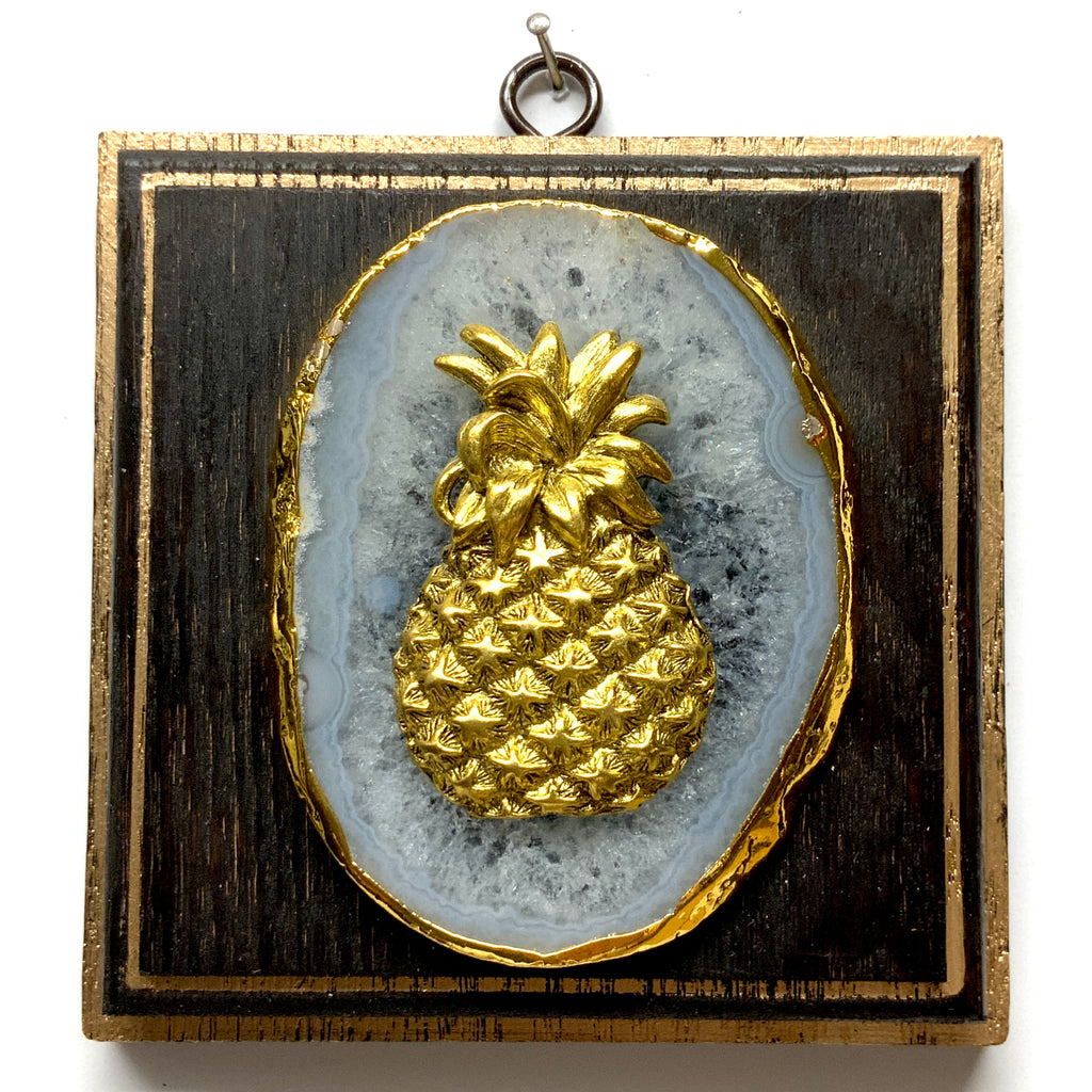 Wooden Frame with Pineapple on Agate (5