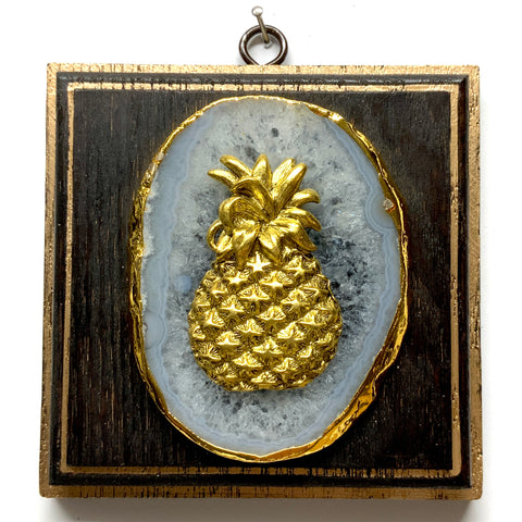 Wooden Frame with Pineapple on Agate (5