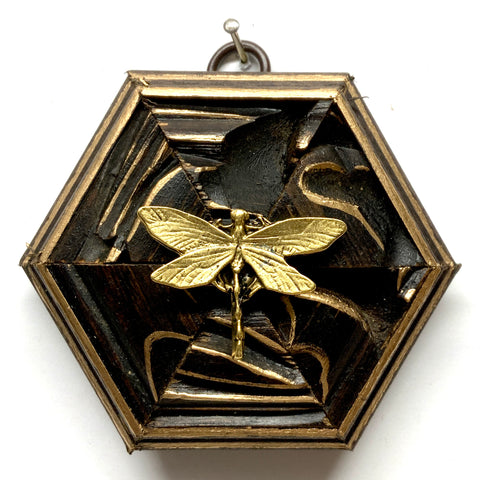 Wooden Frame with Dragonfly (3.75