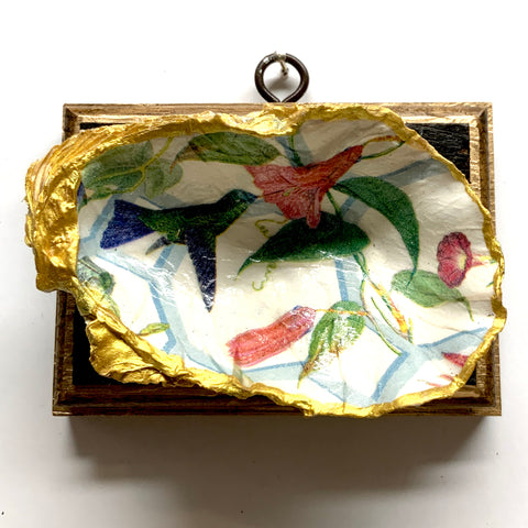 Bourbon Barrel Frame with Hummingbird Oyster Shell (4.5