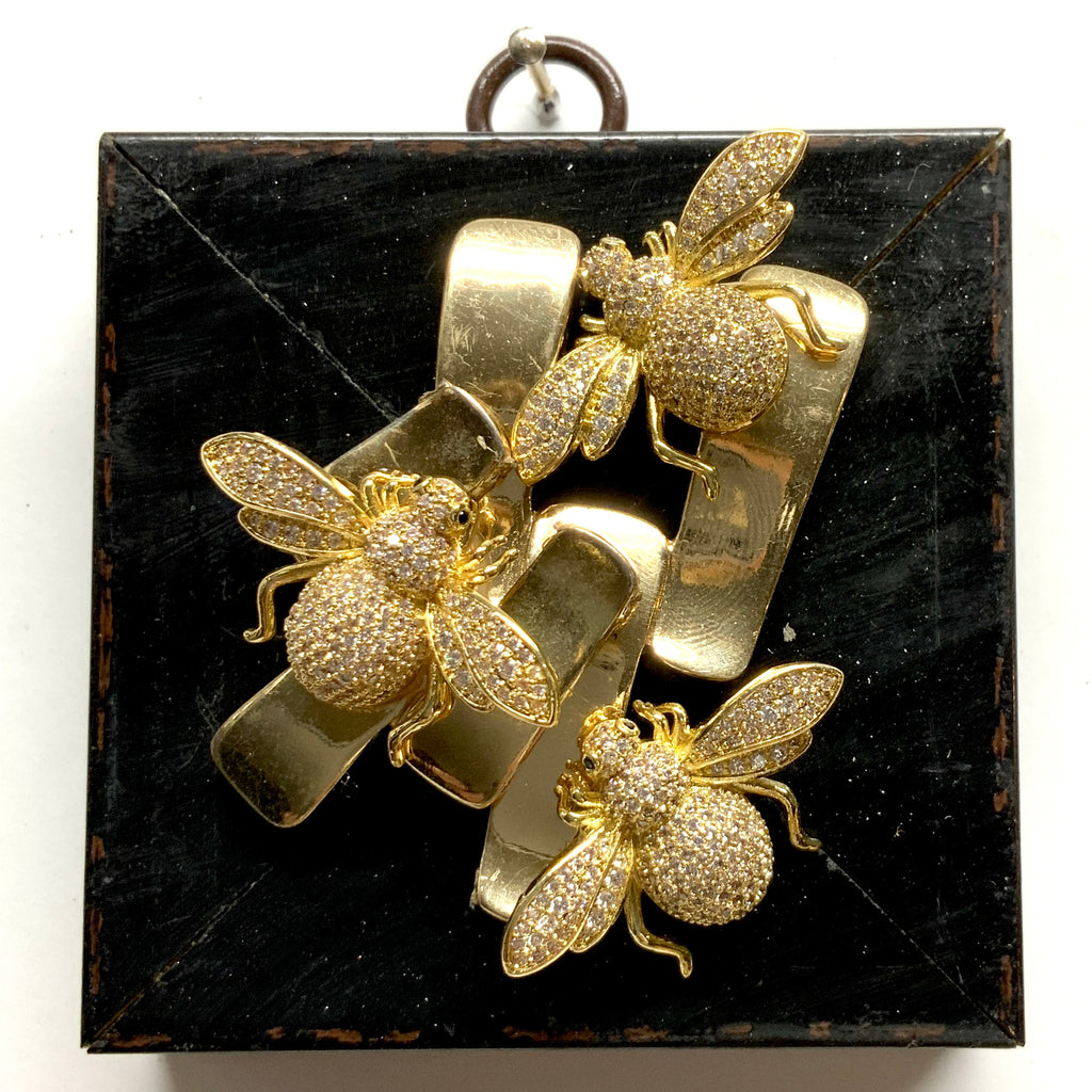Modern Lacquered Frame with Sparkle Bees (3