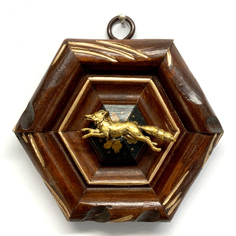 Wooden Frame with Fox (4” wide)
