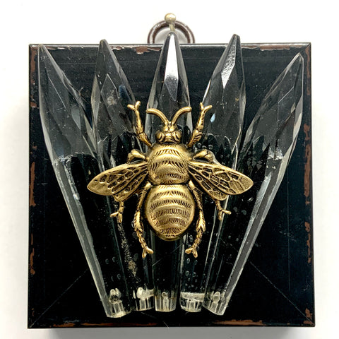 Modern Lacquered Frame with Grande Bee on Glass (3” wide)