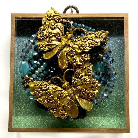 Acrylic Frame with Butterflies on Necklace / Slight Imperfections (4