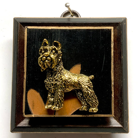 Wooden Frame with Schnauzer on Coromandel (3