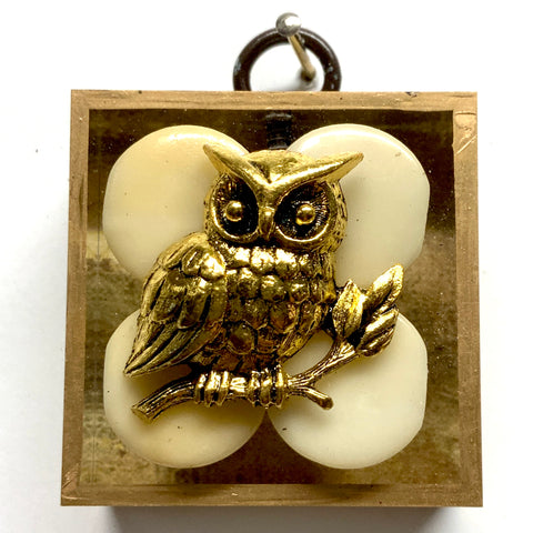 Acrylic Frame with Owl on Beads / Slight Imperfections (2