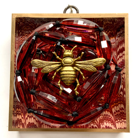 Acrylic Frame with Italian Bee on Necklace / Slight Imperfections (4
