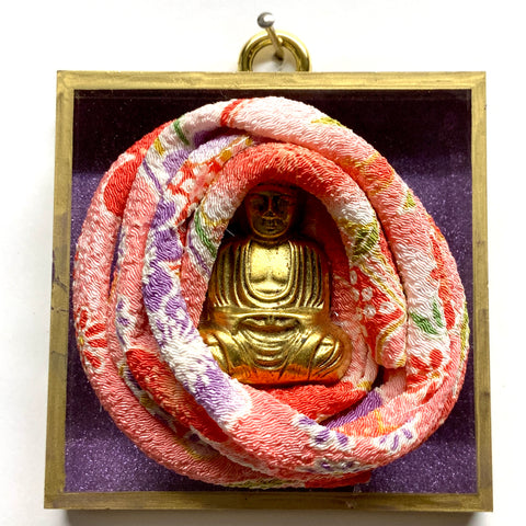 Acrylic Frame with Buddha on Fabric / Slight Imperfections (3