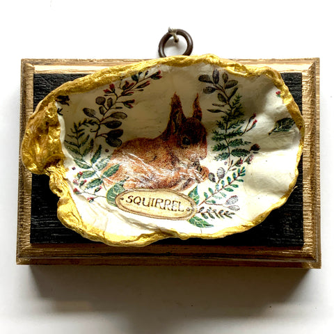 Bourbon Barrel Frame with Squirrel Oyster Shell (4.5