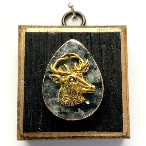 Bourbon Barrel Frame with Stag on Pendant (2.5
