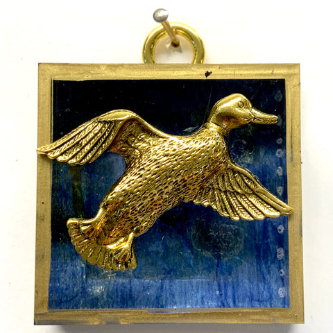 Acrylic Frame with Duck on Marbled Paper / Slight Imperfections (2