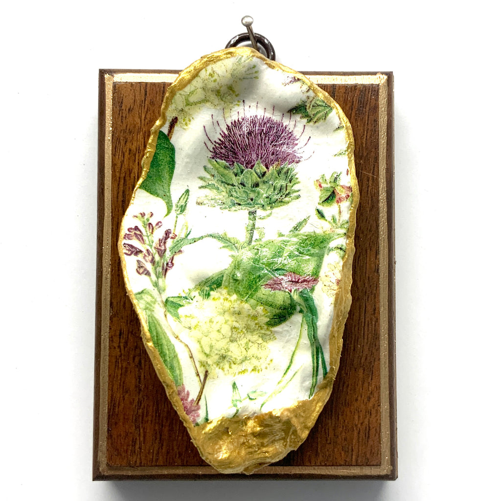 Wooden Frame with Oyster Shell (3.25