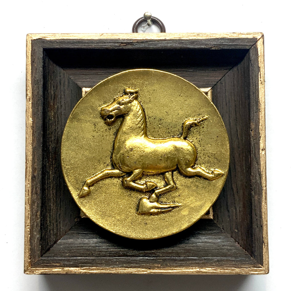 Wooden Frame with Flying Horse of Gansu (3.75” wide)