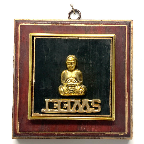 Red Waxed Frame with Buddha on Coromandel (5