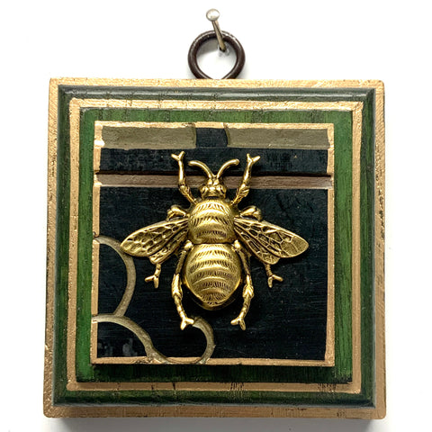 Green Waxed Frame with Grande Bee on Coromandel (3.25