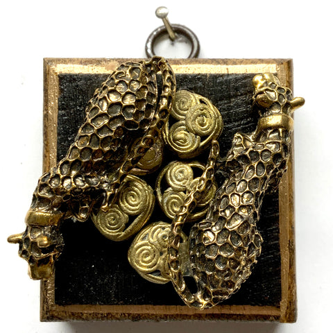 Bourbon Barrel Frame with Leopards on Beads (2.5