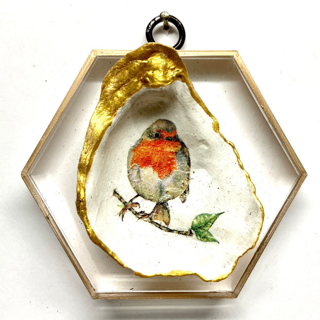 Acrylic Frame with Bird Oyster Shell / Slight Imperfections (4