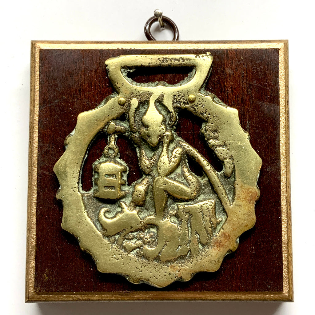 Wooden Frame with Horse Brass (4