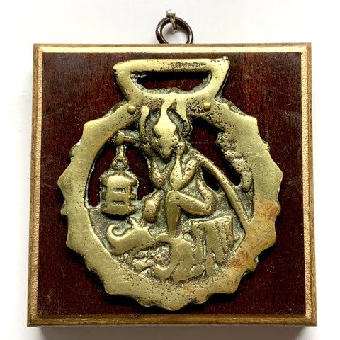 Wooden Frame with Horse Brass (4