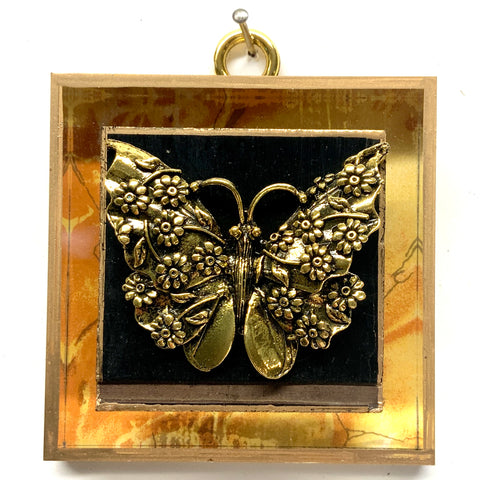 Acrylic Frame with Butterfly on Coromandel / Slight Imperfections (3