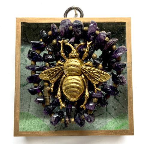 Acrylic Frame with Grande Bee on Necklace / Slight Imperfections (3