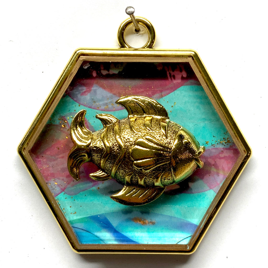 Acrylic Frame with Fish / Slight Imperfections (3.25