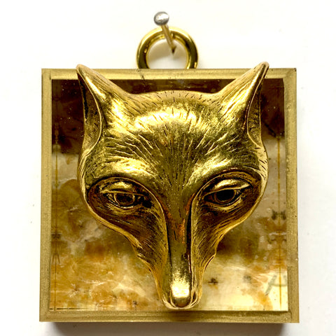 Acrylic Frame with Fox on Mulberry Paper / Slight Imperfections (2