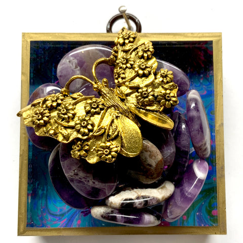 Acrylic Frame with Butterfly on Necklace / Slight Imperfections (3