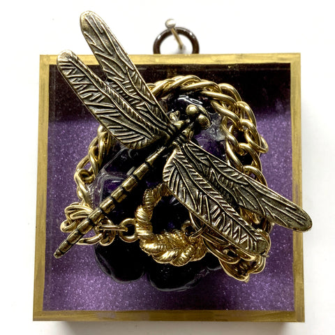 Acrylic Frame with Dragonfly on Necklace / Slight Imperfections (3