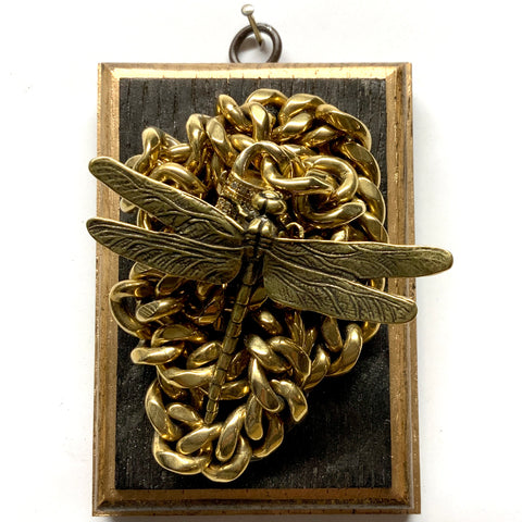 Bourbon Barrel Frame with Dragonfly on Necklace (3.25