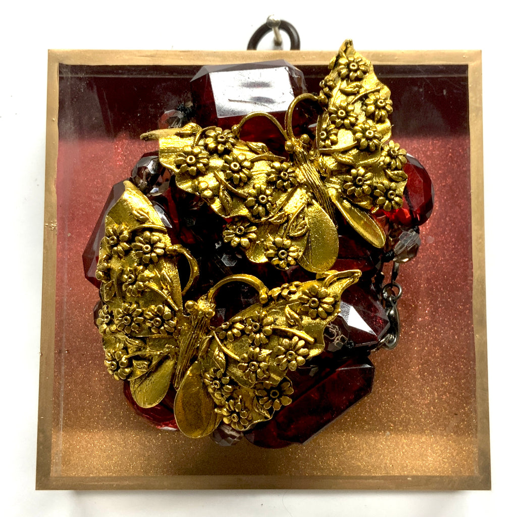 Acrylic Frame with Butterflies on Necklace / Slight Imperfections (4