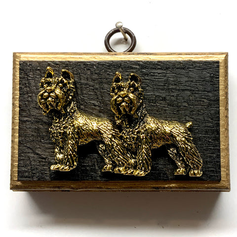 Bourbon Barrel Frame with Schnauzers (3.75