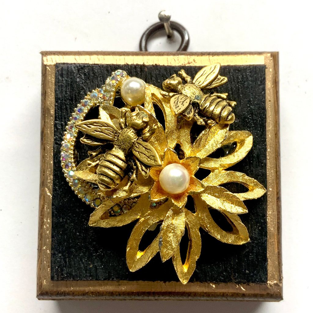 Bourbon Barrel Frame with Napoleonic Bees on Brooch (2.5