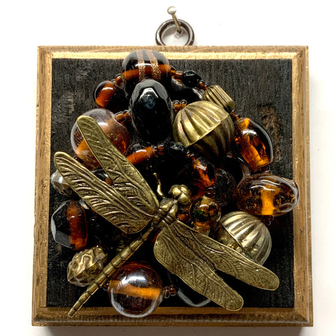 Bourbon Barrel Frame with Dragonfly on Necklace (4