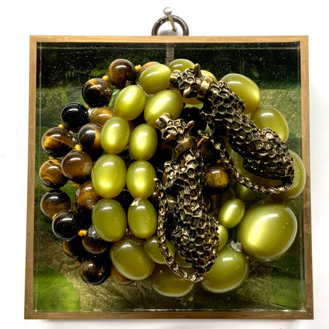 Acrylic Frame with Leopards on Necklace / Slight Imperfections (4