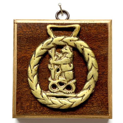 Wooden Frame with Horse Brass (4” wide)
