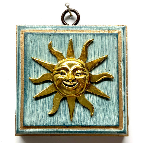 Blue Waxed Frame with Sun (3.25” wide)