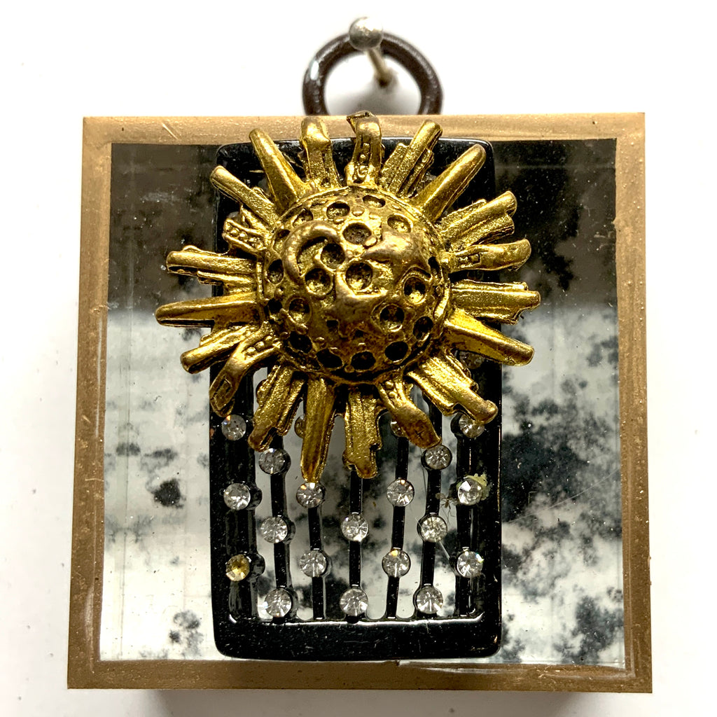 Acrylic Frame with Sun on Brooch / Slight Imperfections (2