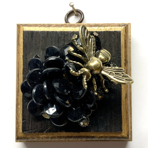 Bourbon Barrel Frame with Bee on Necklace (3.25